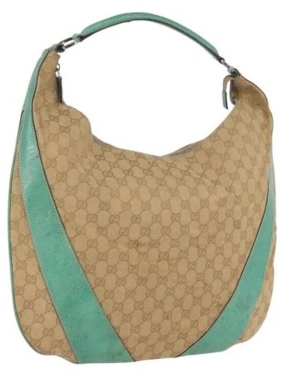 Gucci Handbags - GUCCI GG Canvas Shoulder Bag Beige 124358 Auth AMZ130